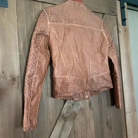 Forever 21 Faux Leather Moto Bomber Jacket - Picture 9 of 14